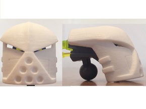 Kanohi - Blocko2 v2 (Bionicle) in White Processed Versatile Plastic