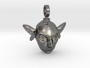 LoZ: Majora's Mask - Zora Mask Charm in Polished Nickel Steel