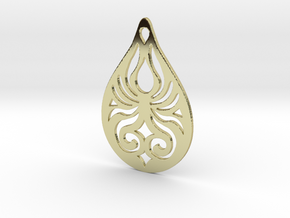 Tribal Pendant in Polished Silver