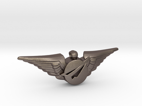 Big Imagination First Class Wings in Polished Bronzed Silver Steel