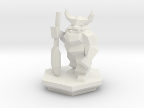 Low Poly Dwarf (Table-Top Alliance Base Unit) in White Natural Versatile Plastic