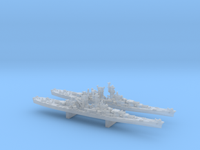 WWII 1/4800 US Alaska class battlecruisers (x2) in Tan Fine Detail Plastic