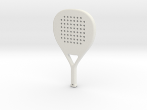 Paddle Racket Keychain in White Natural Versatile Plastic