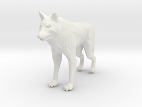 Wolf Miniature in White Natural Versatile Plastic
