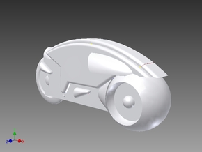 Artistic Rendition of Tron I Light Cycle in White Natural Versatile Plastic