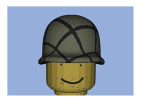 US HELMET WWII Normandy for lego in Full Color Sandstone