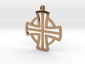Small Pectoral Cross in Polished Brass