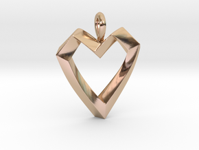 Impossible Love Pendant in 14k Rose Gold Plated Brass