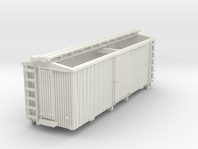 HOn30 22 foot Boxcar in White Natural Versatile Plastic