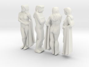 classic female statue 4 views in White Natural Versatile Plastic