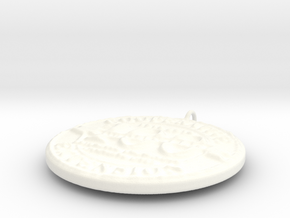 4H Medallion, Large in White Processed Versatile Plastic