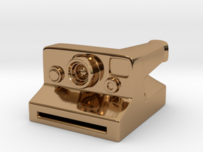 Polaroid Camera Pendant in Polished Brass