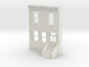 PHILLY ROW HOME 2 STORY FRONT 1/35 SCALE  in White Natural Versatile Plastic