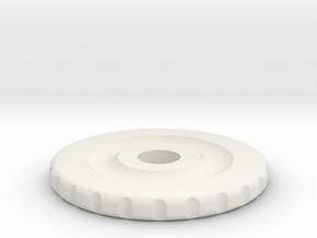 Rotary Encoder Wheel in White Natural Versatile Plastic