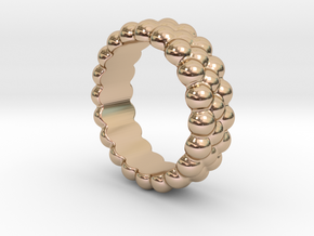 RING BUBBLES 24 - ITALIAN SIZE 24 in 14k Rose Gold Plated Brass