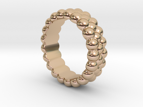 RING BUBBLES 26 - ITALIAN SIZE 26 in 14k Rose Gold Plated Brass