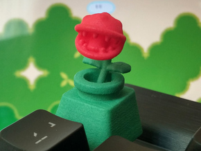 Piranha Plant Head Cherry MX Keycap in Red Processed Versatile Plastic