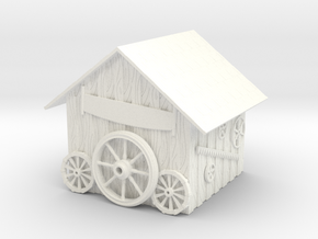 Detailed Rustic Shed #2 in White Processed Versatile Plastic