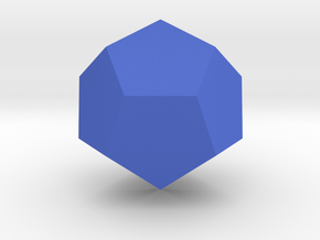 Dodecahedron in Blue Processed Versatile Plastic