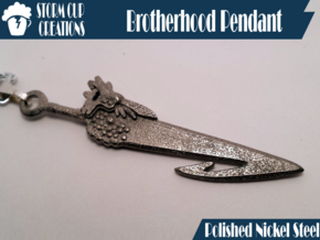 Brotherhood Sword Pendant in Polished Nickel Steel