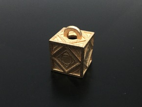 Limited Edition Jedi Holocron Keychain in Polished Gold Steel