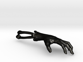 Zombie Arm Keychain / Necklace Walking Dead in Matte Black Steel