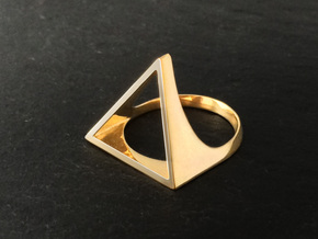 Triangle Ring - Sz5 in 18K Gold Plated
