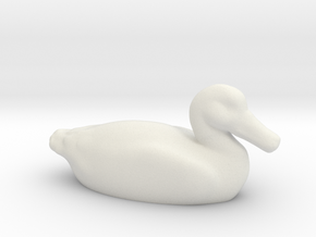 Male Mallard - 1/45th Scale in White Natural Versatile Plastic