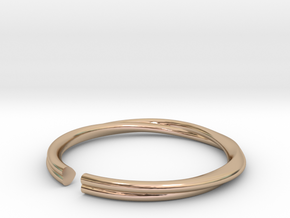 Mobius Hearts Ring in 14k Rose Gold Plated Brass