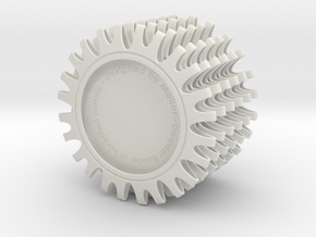 Coaster of inverted petals x6 in White Natural Versatile Plastic