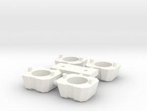 5mm Weapon Ports 4-Pack in White Processed Versatile Plastic