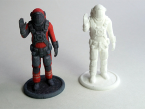 Astronaut from Space Engineers game in White Natural Versatile Plastic