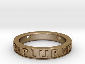 Plur Ring - Size 6 in Polished Gold Steel