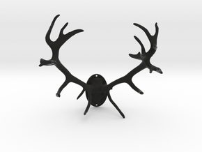 Red Deer Antler Mount 40mm in Black Natural Versatile Plastic