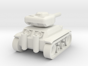 Panzer '74 Mini in White Natural Versatile Plastic