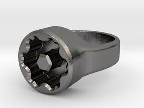 US6 Ring XVIII: Tritium (Stainless Steel) in Polished Nickel Steel