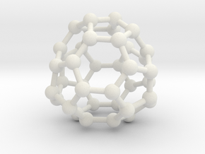0098 Fullerene c38-17 c2 in White Natural Versatile Plastic