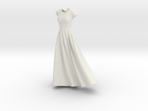 Wind Blown Gown in White Natural Versatile Plastic