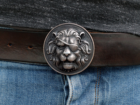 "The Colonel" Belt Buckle in Polished and Bronzed Black Steel