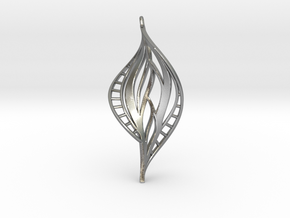 DNA Leaf Spiral (right) in Natural Silver