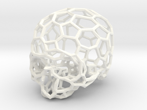 Voronoi Skull [1:0.5] in White Processed Versatile Plastic