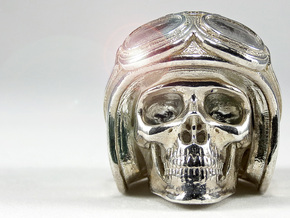 Easy Rider Skull Pendant "Silver" in Polished Silver