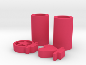 Pencil Topper in Pink Processed Versatile Plastic