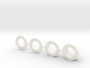 FPS Boost AEG compress ring x4 in White Processed Versatile Plastic