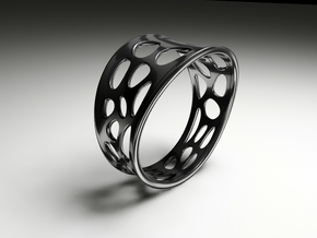 Ringometric A in Fine Detail Polished Silver