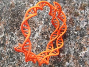 DNA Bracelet (63mm, open) in Orange Processed Versatile Plastic