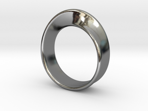 Moebius Ring 16.5 in Fine Detail Polished Silver