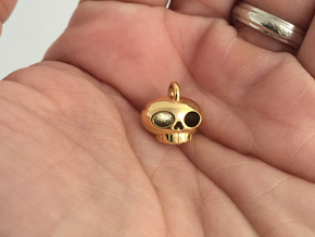 Little Skull Pendant in 18k Gold Plated Brass