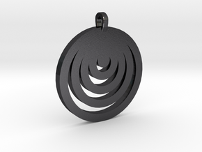 Moon Circles Pendant in Polished and Bronzed Black Steel
