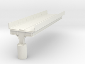 HO scale Elevated Subway Philadelphia 12" SECTION  in White Natural Versatile Plastic